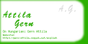 attila gern business card